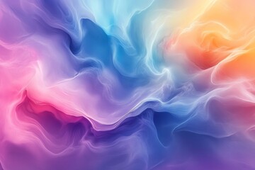 Obraz premium A mesmerizing abstract fluid art piece featuring vibrant swirls and gradient hues in blue, pink, and orange.