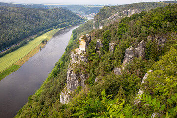 Blick auf die Elbe von der Bastei