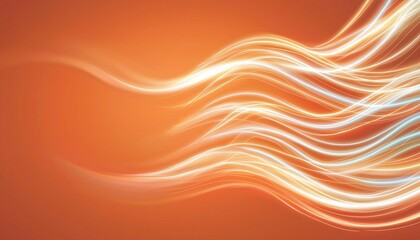 Obraz premium Air currents swirling, vibrant orange background, vitality and energy concept