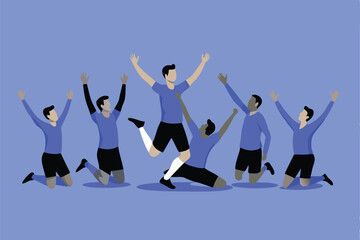 Create a vibrant collage showcasing famous soccer goal celebrations; iconic poses, player emotions, and diverse styles.