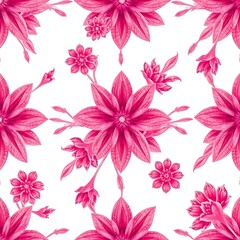 Pink Floral Seamless Pattern 