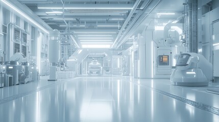 Obraz premium imagine prompt: Minimalist design of a machine factory safety protocol with si