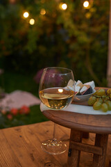 bachelorette party in the evening garden