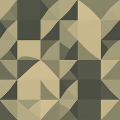 Abstract Geometric Beige and Green Pattern 