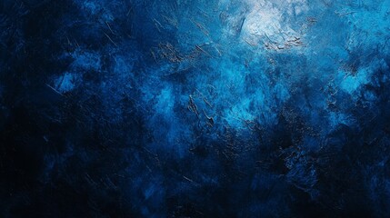 Fototapeta premium Abstract Blue Texture With Shades of Deep Navy and Lighter Azure, Creating a Mystical Ocean-Like Feel Under a Subtle Light Source