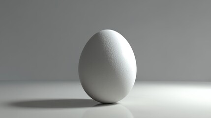 A Fresh Egg on a Simple Background Celebrating Life's Simplicity and Purity