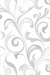 Stylish gray and white swirl pattern wallpaper, perfect for adding a touch of elegance to any modern interior space.