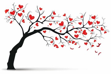 Cute cartoon-style love picture concept on Valentine's Day