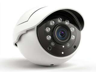 Modern Security Camera on a Minimalistic Background