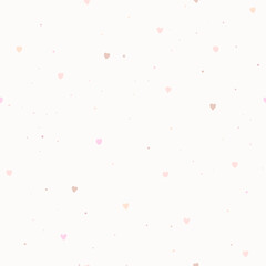 Simple and cute vector seamless pattern with hand drawn hearts on white background. For wallpapers, decoration, fabric, textile, bed linen print, cover of books and diaries, gift and wrapping paper.