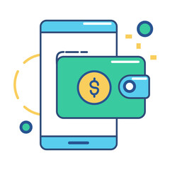 vector image of digital money icon