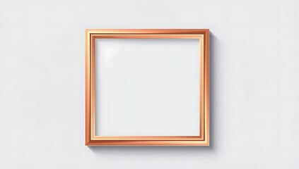 Fototapeta premium A Rose Gold Frame Against A White Background