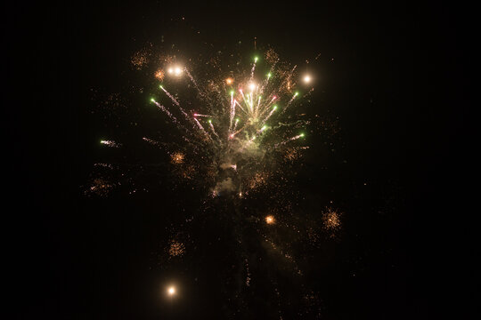 celebration with fireworks in the night sky