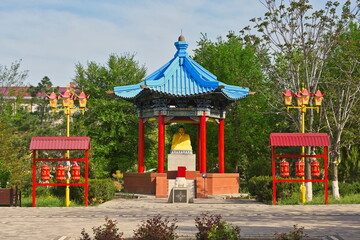 Statue of Buddha Shakyamuni in the Elista city park