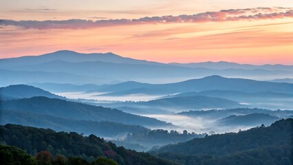 Naklejka premium sunrise in the mountains