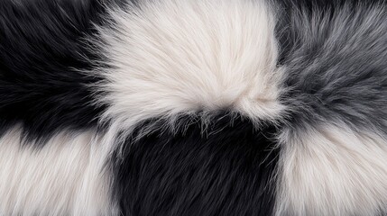 Abstract Black and White Fur Texture Background (1)