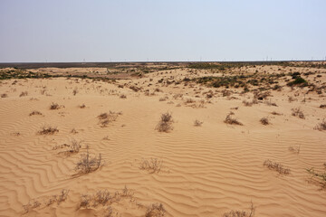 Arid sand dunes near the village of Utta