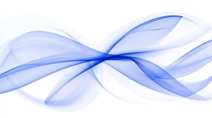 Naklejka premium Abstract Blue Wave Design, Flowing Serene Curves