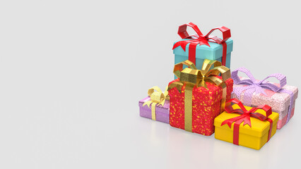 The Gift box for celebration or Holiday concept 3d rendering.