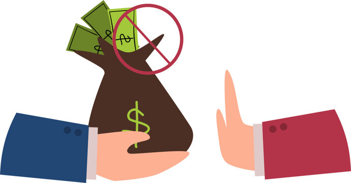 International Anti-Corruption Day illustration. Stop corruption. Corruption concept.