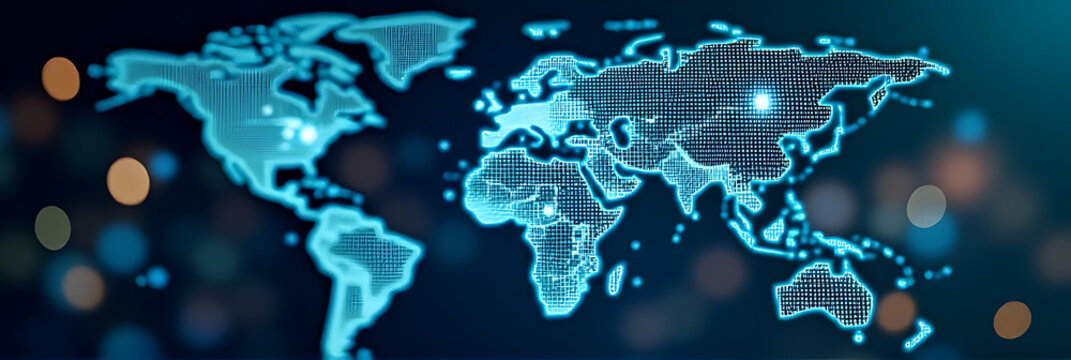 s and businesses use AI technology for connection and communication in a globalized world, where robots manage data and handle tasks efficiently._00002_