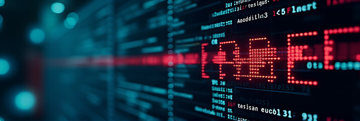 Fototapeta premium r attack detected on our online network resulting in a system error, cybersecurity vulnerability, and compromised sensitive customer information._00001_