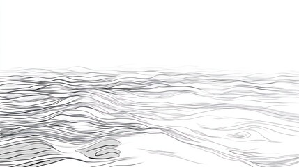 Abstract Wavy Lines Forming a Serene Landscape