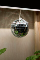 Sparkling Disco Ball Hanging Decor in a Modern and Stylish Setting for Any Occasion