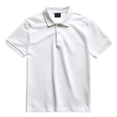 A clean, white polo shirt laid flat for a stylish casual wear concept.