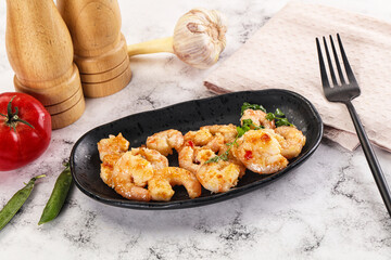 Stir fried prawn in sweet and sour sauce