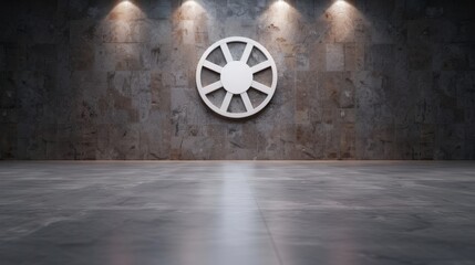 Obraz premium Minimalist wall with circular accent