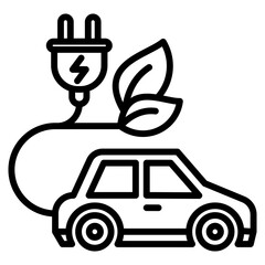 electric car single icon