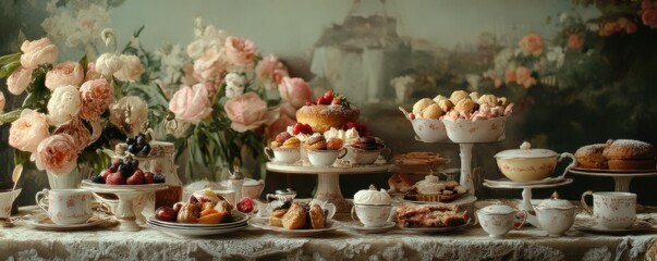 Fototapeta premium High tea spread