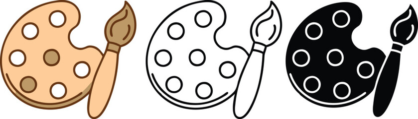 Artists Palette, Paintbrush, Colors, Art Supplies, Creative Tools, Painting, Design, Illustration, A