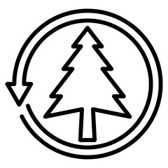 sustainable forestry single icon