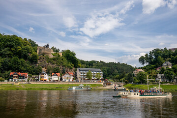 Elblandschaft Elbe bei Bad Schandau