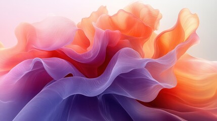 Obraz premium Abstract swirling pastel fabric; vibrant colors.