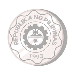 1 Peso Coin Front View
