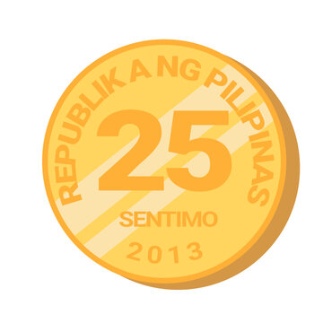 25 Sentimo Coin Gold