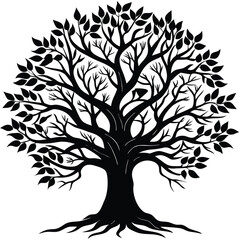 Obraz premium tree silhouette vector