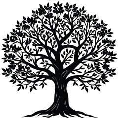 silhouette vector tree