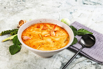 Tom Yum soup with prawn