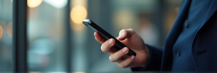 Businessmen use their smartphones to send emails to customers as part of online business communication and email marketing strategies globally._00003_