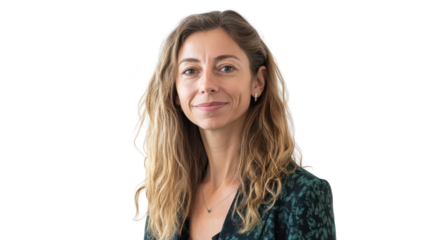 Professional Portrait of a Confident Woman with Long Hair