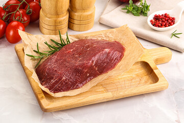 Raw beef meat uncocked steak