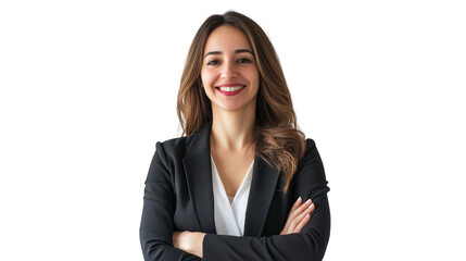 Confident Businesswoman Smiling with Arms Crossed