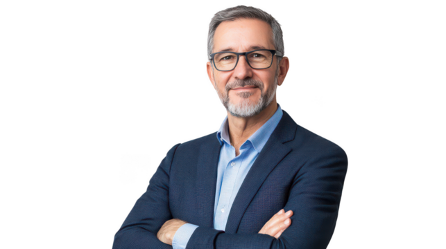 Professional Portrait of a Confident Middle-Aged Man