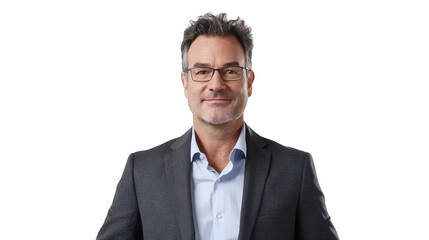 Professional Businessman in Suit with Glasses