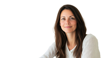Confident Young Woman with Long Hair 