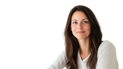 Confident Young Woman with Long Hair 